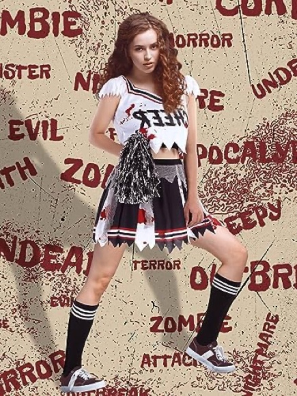 ZOMBIE Cheerleader Costume WOMANS